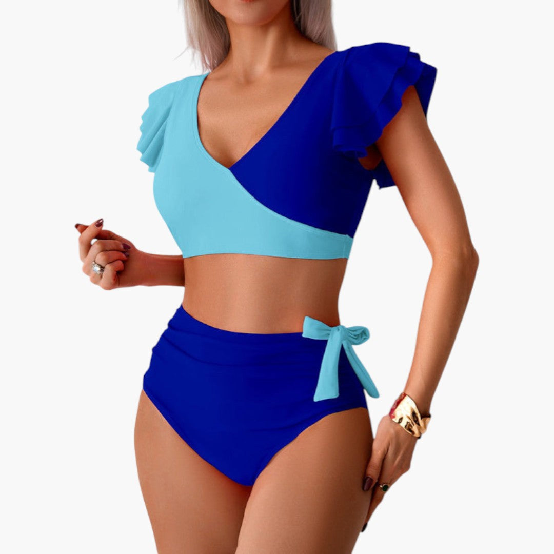Aviana | Women’s Two-Piece Swimsuit Set with Ruffled Sleeves