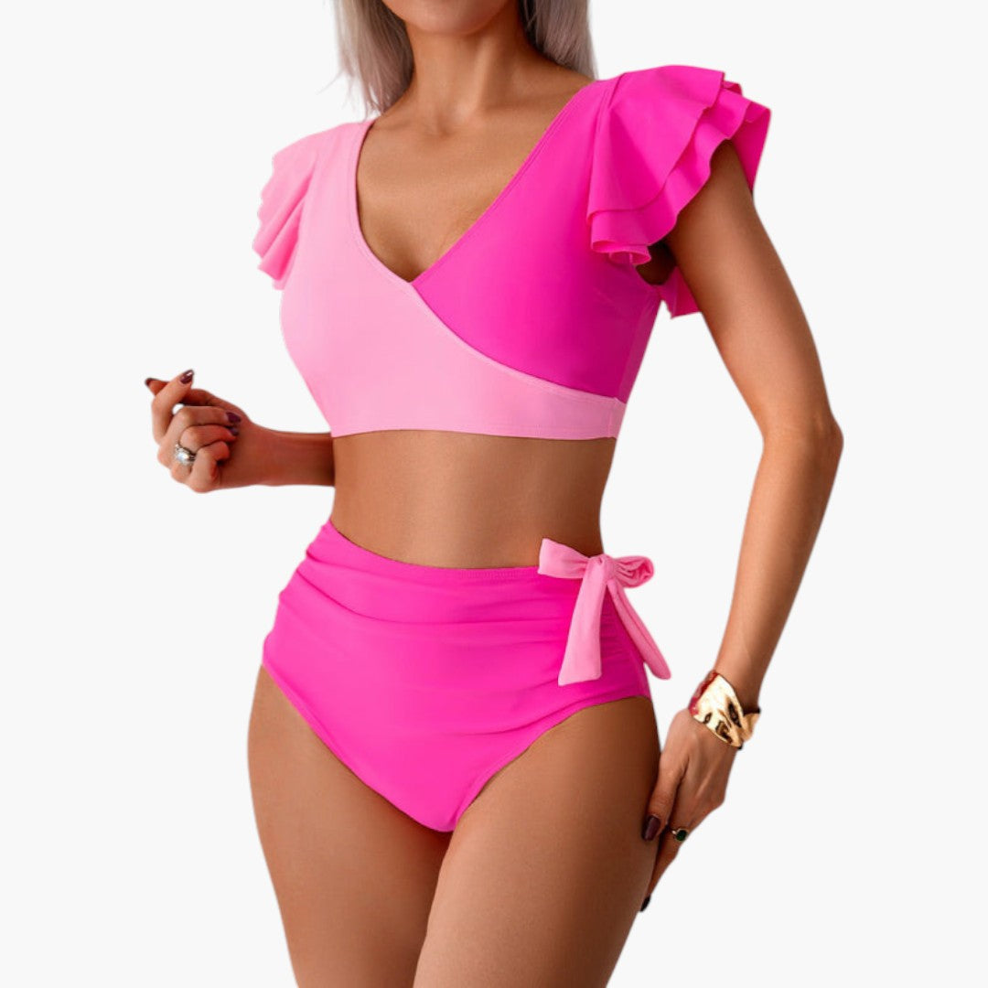 Aviana | Women’s Two-Piece Swimsuit Set with Ruffled Sleeves