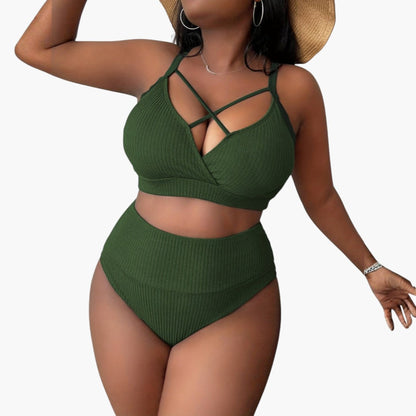 Oaklynn | Women’s Two-Piece Swimsuit Set with High-Waisted Bottoms