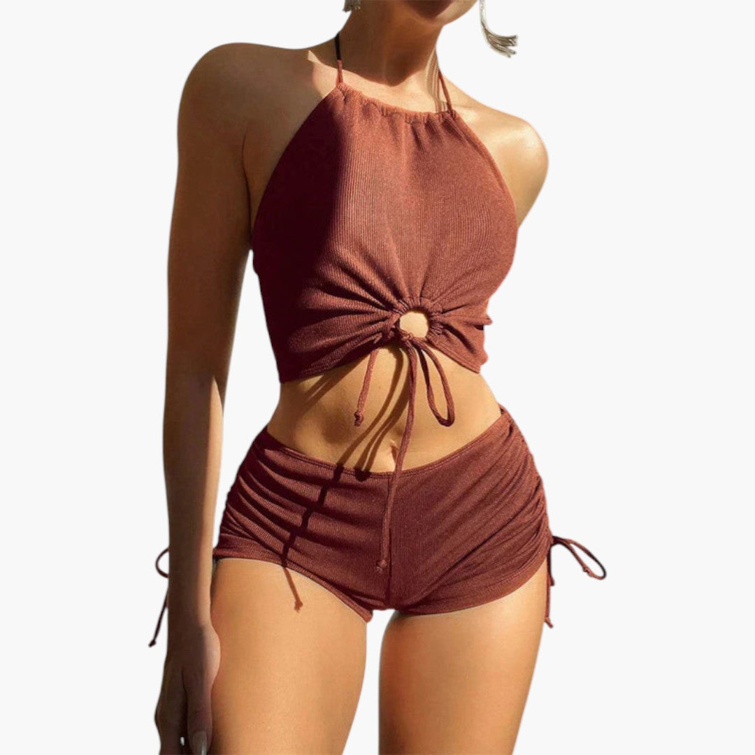 Soraya | Women’s Two-Piece Swimsuit Set with Halter Neck Top