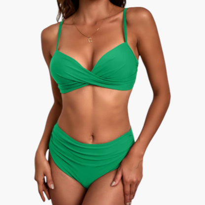 Alessia | Women’s Two-Piece Swimsuit Set with Crossed Top