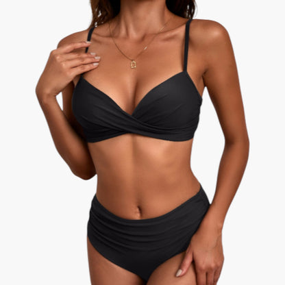Alessia | Women’s Two-Piece Swimsuit Set with Crossed Top