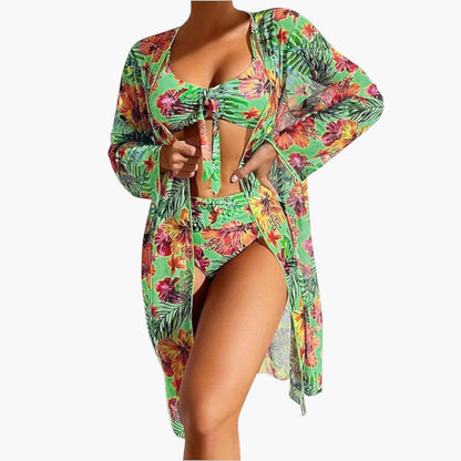 Sabrina | Women’s Floral Print Bikini Set with Tie-Front Top
