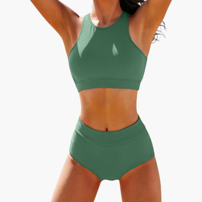 Solara | Women’s Sporty Two-Piece Swimsuit Set with Bandeau Top