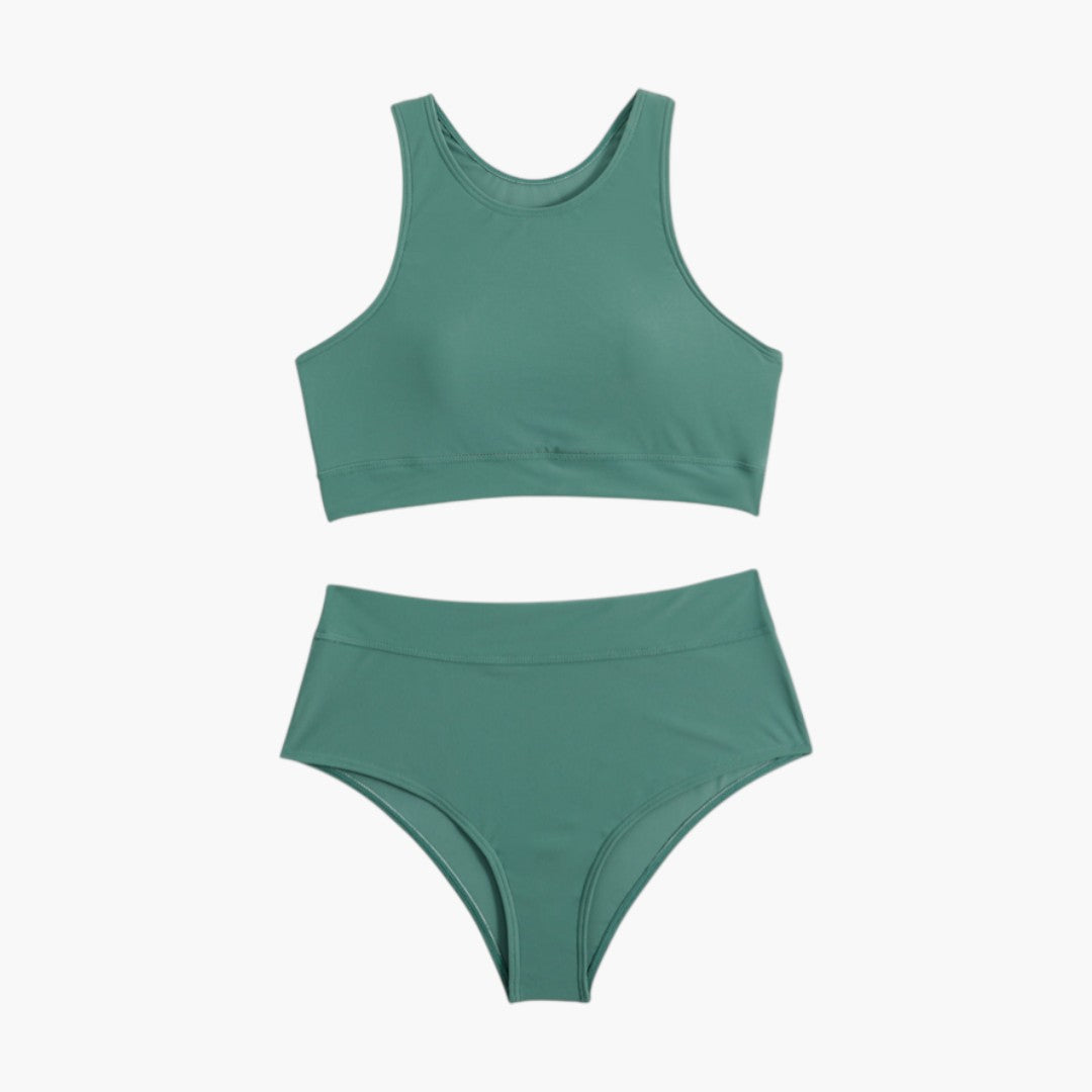 Solara | Women’s Sporty Two-Piece Swimsuit Set with Bandeau Top