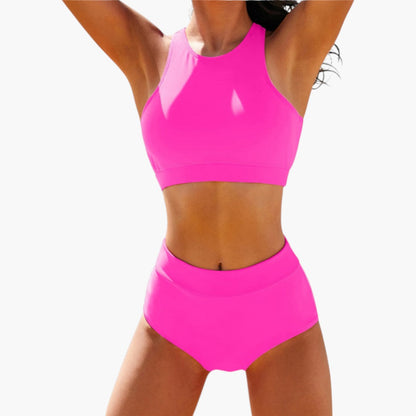 Solara | Women’s Sporty Two-Piece Swimsuit Set with Bandeau Top