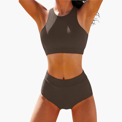 Solara | Women’s Sporty Two-Piece Swimsuit Set with Bandeau Top