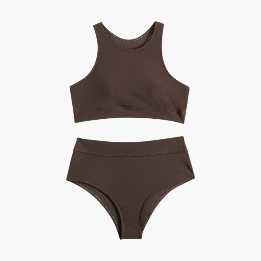 Solara | Women’s Sporty Two-Piece Swimsuit Set with Bandeau Top