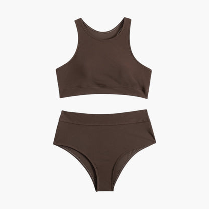 Solara | Women’s Sporty Two-Piece Swimsuit Set with Bandeau Top