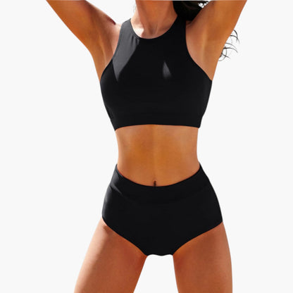 Solara | Women’s Sporty Two-Piece Swimsuit Set with Bandeau Top