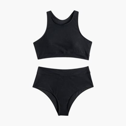 Solara | Women’s Sporty Two-Piece Swimsuit Set with Bandeau Top