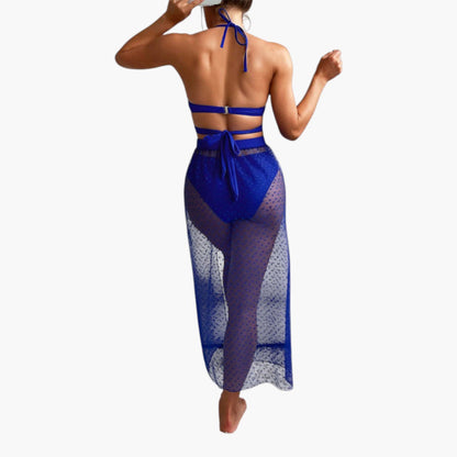 Maribelle | Women’s Three-Piece Swimsuit Set with Mesh Skirt