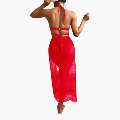 Maribelle | Women’s Three-Piece Swimsuit Set with Mesh Skirt