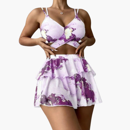 Althea | Women’s Three-Piece Floral Bikini Set