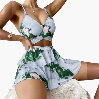 Althea | Women’s Three-Piece Floral Bikini Set