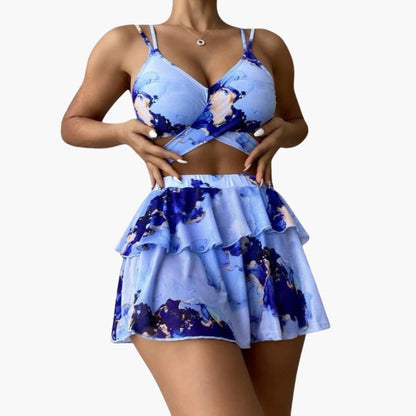 Althea | Women’s Three-Piece Floral Bikini Set