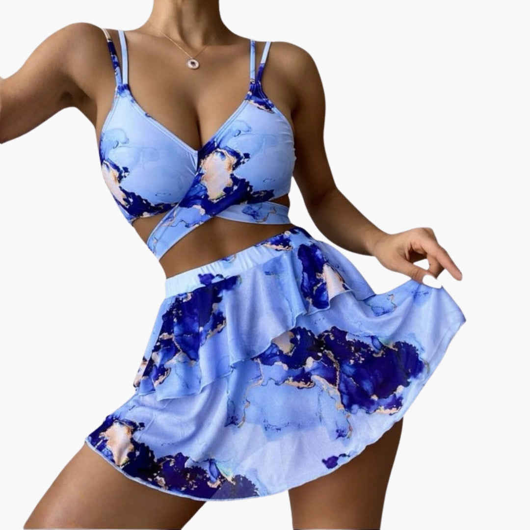 Althea | Women’s Three-Piece Floral Bikini Set