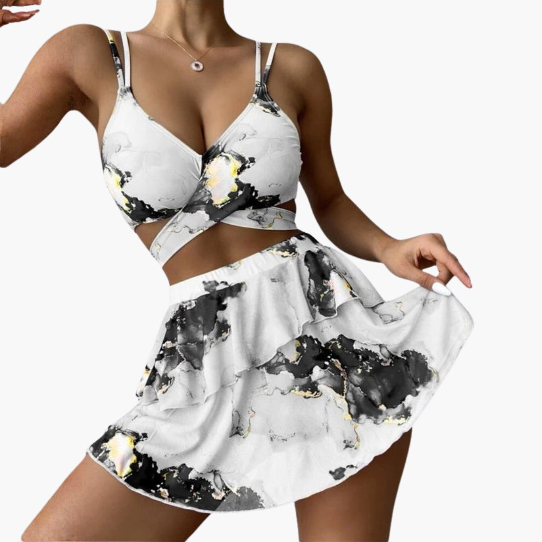 Althea | Women’s Three-Piece Floral Bikini Set