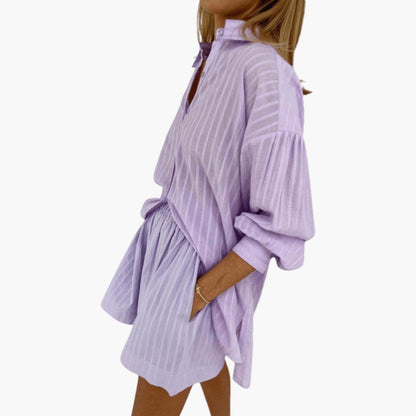Bexley | Women’s Two-Piece Summer Set with Buttoned Shirt
