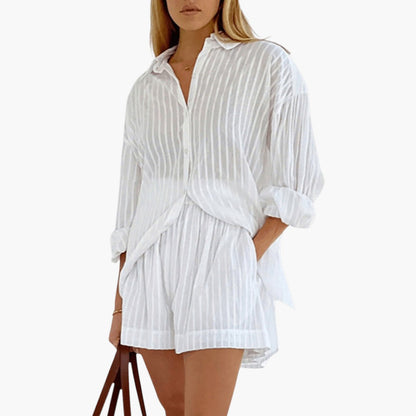 Bexley | Women’s Two-Piece Summer Set with Buttoned Shirt