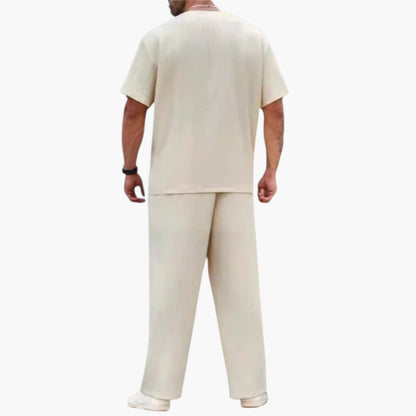 Caspian | Men’s Two-Piece Summer Set with V-Neck Top