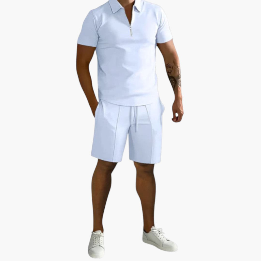 Callahan | Men’s Two-Piece Summer Set with Half-Zip Shirt
