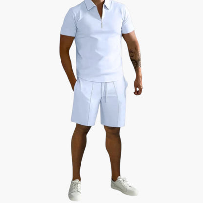 Callahan | Men’s Two-Piece Summer Set with Half-Zip Shirt