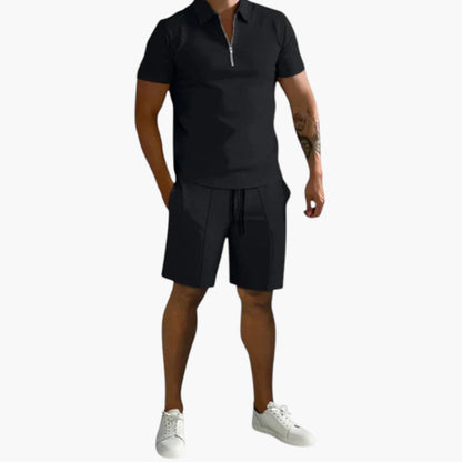 Callahan | Men’s Two-Piece Summer Set with Half-Zip Shirt