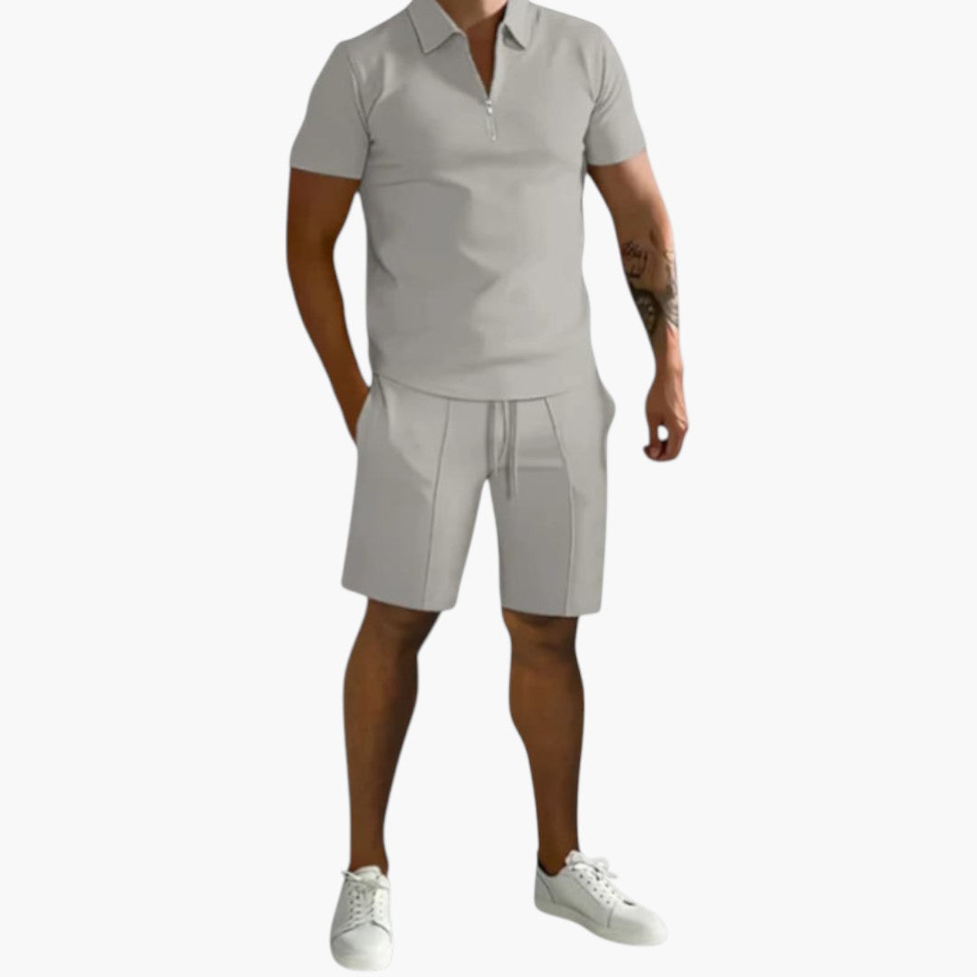 Callahan | Men’s Two-Piece Summer Set with Half-Zip Shirt