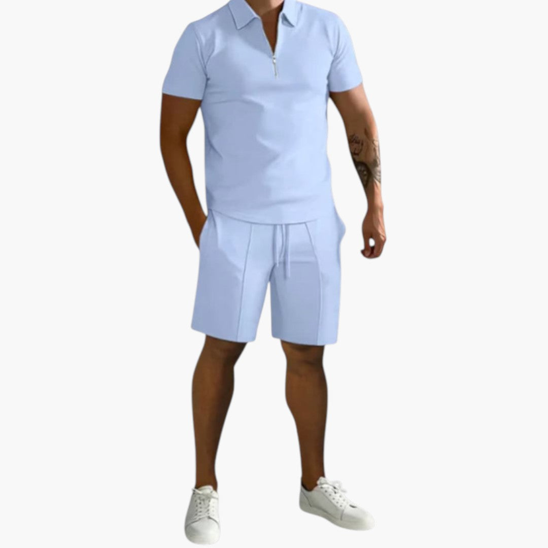 Callahan | Men’s Two-Piece Summer Set with Half-Zip Shirt
