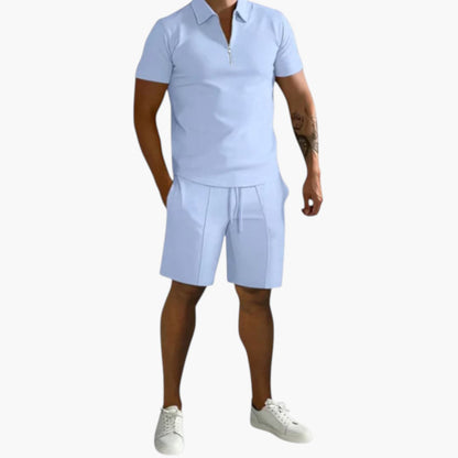 Callahan | Men’s Two-Piece Summer Set with Half-Zip Shirt
