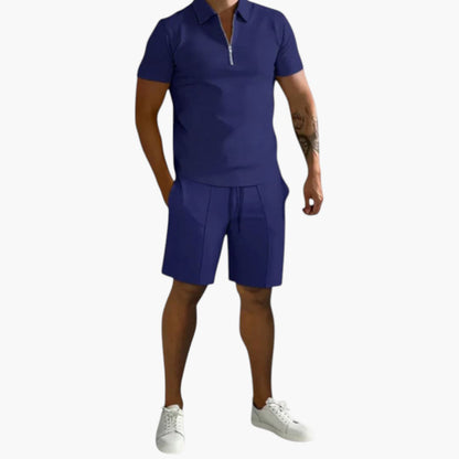 Callahan | Men’s Two-Piece Summer Set with Half-Zip Shirt