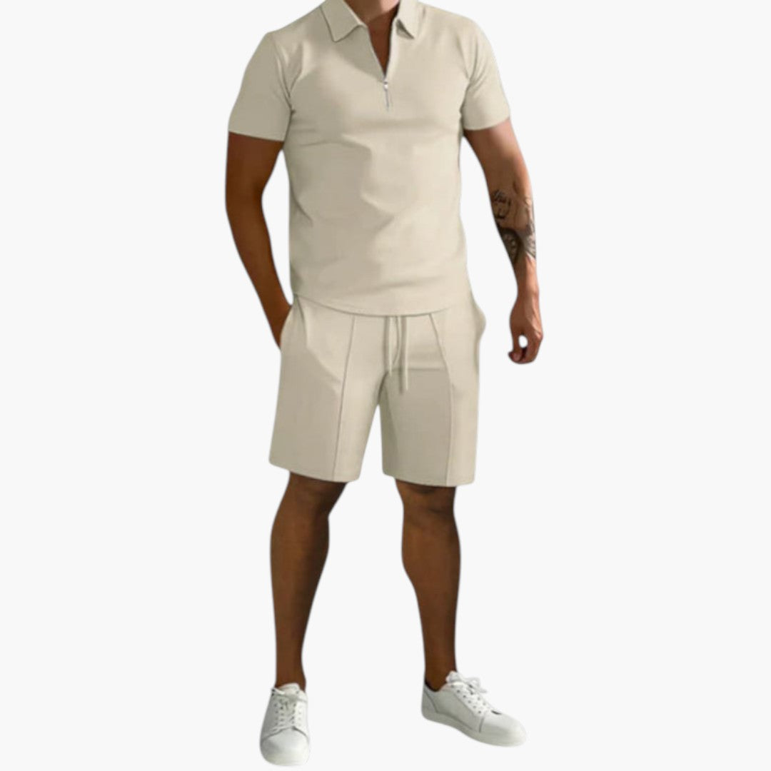Callahan | Men’s Two-Piece Summer Set with Half-Zip Shirt