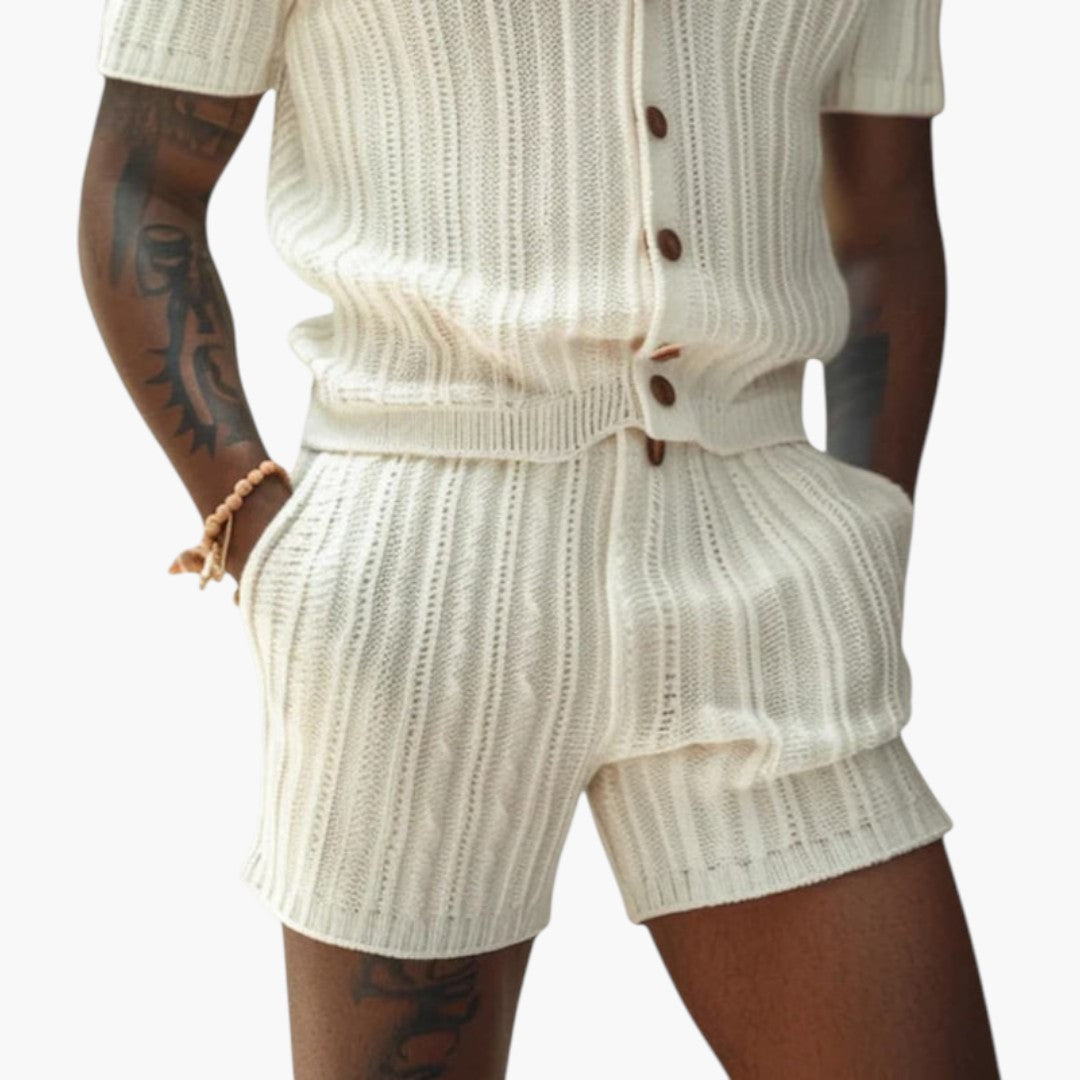 Easton | Men’s Summer Knit Set with Short-Sleeve Shirt