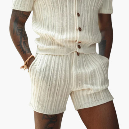 Easton | Men’s Summer Knit Set with Short-Sleeve Shirt