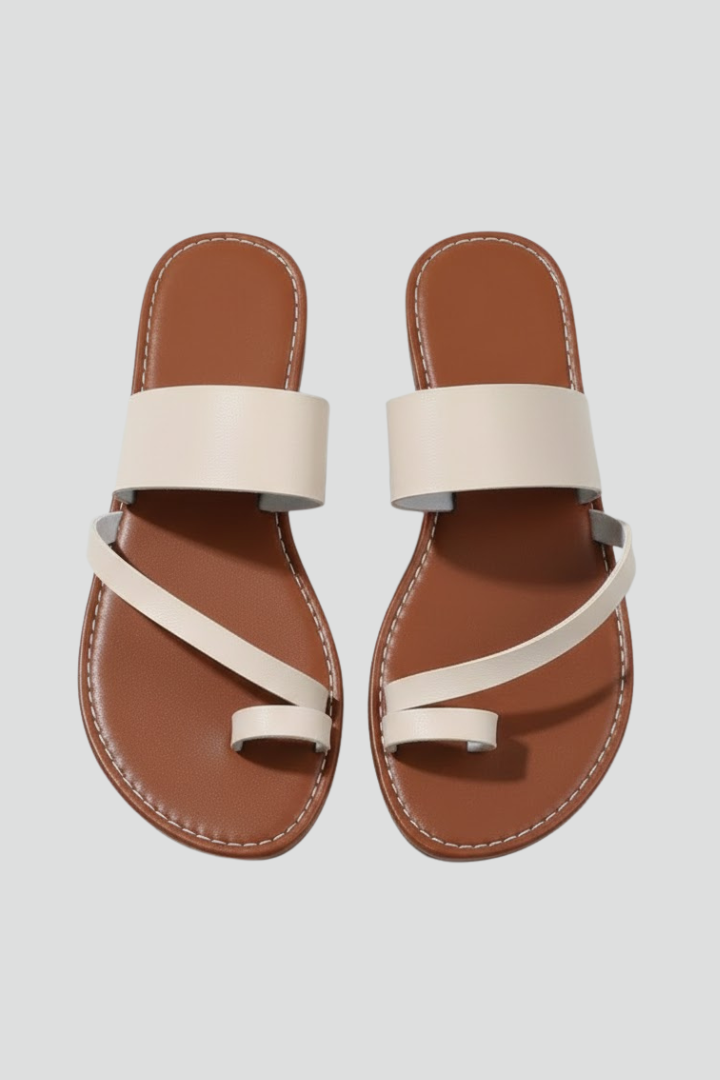 Aubrielle | Women’s Buckle Strap Slip-On Sandals