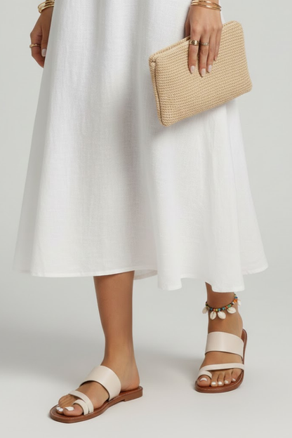 Aubrielle | Women’s Buckle Strap Slip-On Sandals