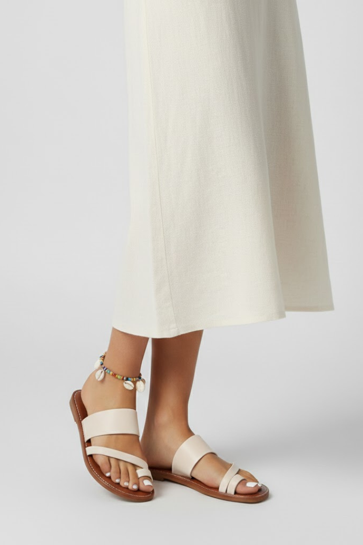 Aubrielle | Women’s Buckle Strap Slip-On Sandals