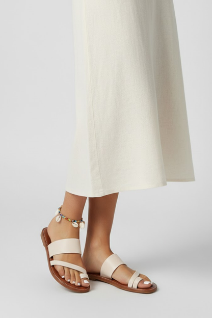 Aubrielle | Women’s Buckle Strap Slip-On Sandals