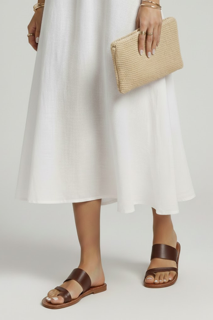Aubrielle | Women’s Buckle Strap Slip-On Sandals