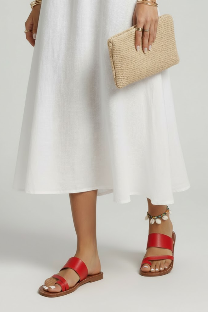 Aubrielle | Women’s Buckle Strap Slip-On Sandals