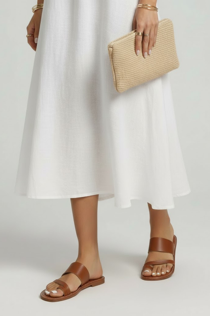 Aubrielle | Women’s Buckle Strap Slip-On Sandals