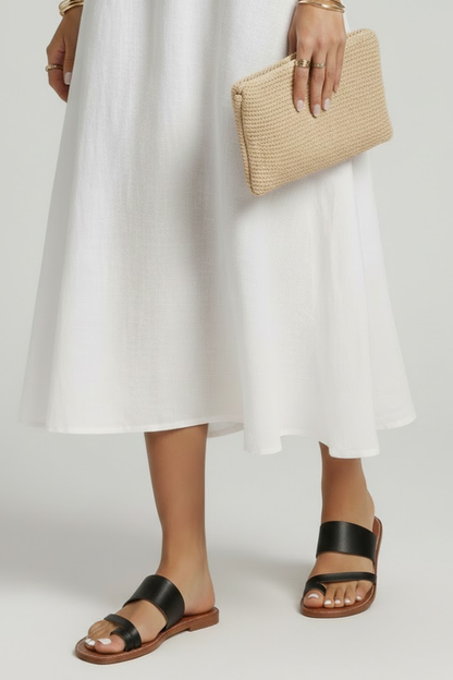 Aubrielle | Women’s Buckle Strap Slip-On Sandals