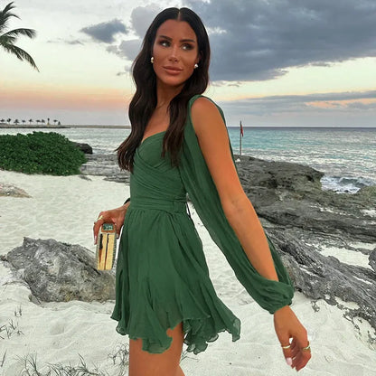 Aubrielle | Women’s Summer Long Sleeve Mini Dress