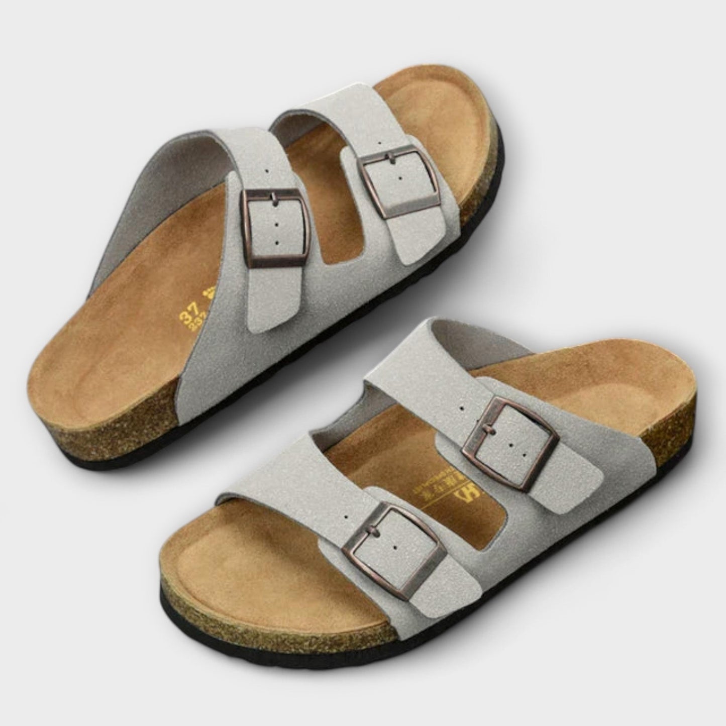 Taryn | Women’s Orthopedic Double Buckle Slide Sandals