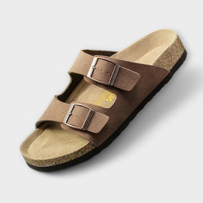 Taryn | Women’s Orthopedic Double Buckle Slide Sandals