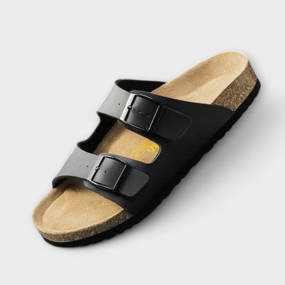 Taryn | Women’s Orthopedic Double Buckle Slide Sandals