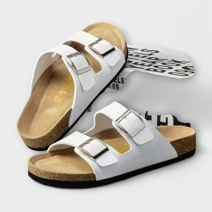 Taryn | Women’s Orthopedic Double Buckle Slide Sandals