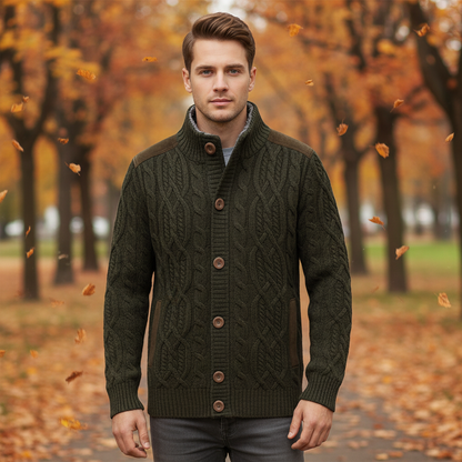 James | Men’s Cable Knit Cardigan