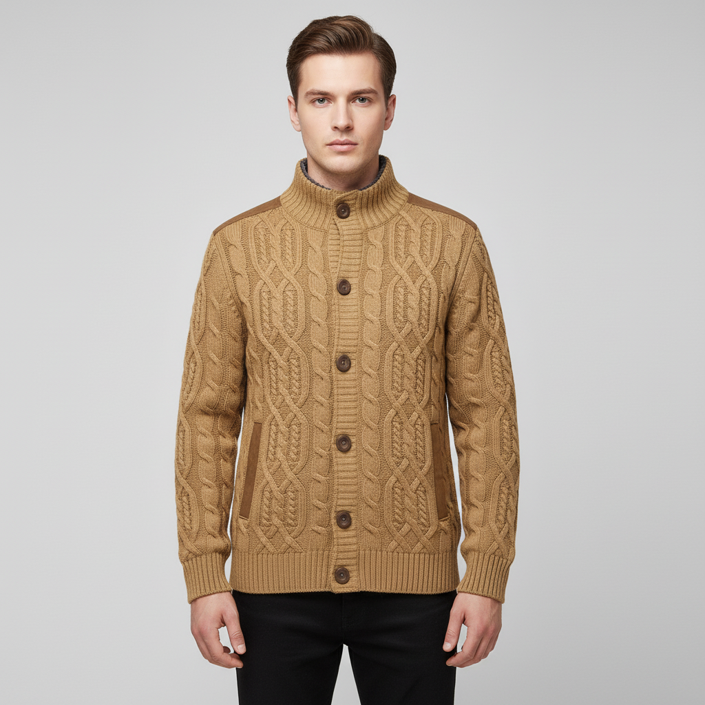 James | Men’s Cable Knit Cardigan